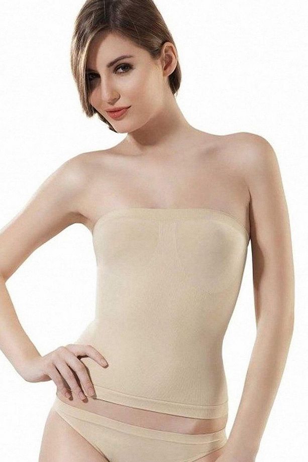 1403 Straples Uzun Ten Örme Seamless Dikişsiz Soft Basic Kadın Atlet - 1