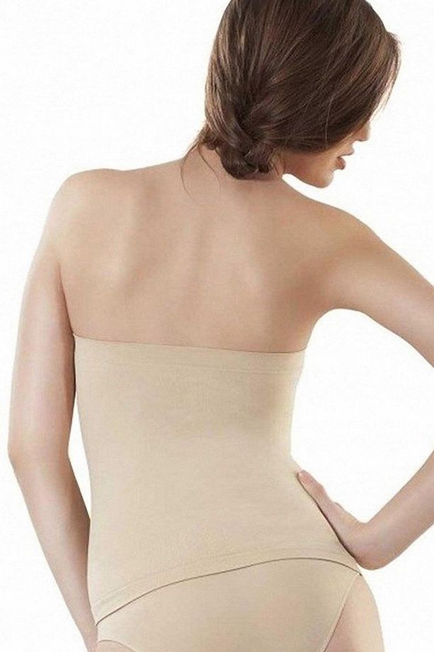 1403 Straples Uzun Ten Örme Seamless Dikişsiz Soft Basic Kadın Atlet - 2