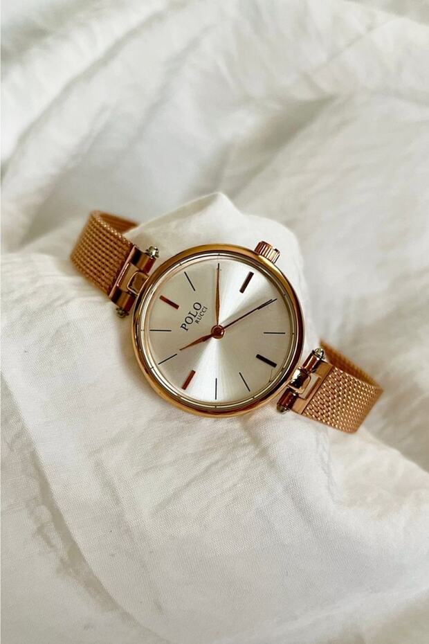 Metal Women's Wristwatch with Wicker Strap