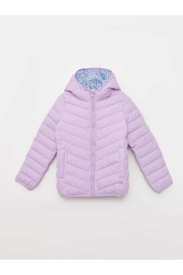 Kapüşonlu Basic Kız Çocuk Şişme Mont - 4