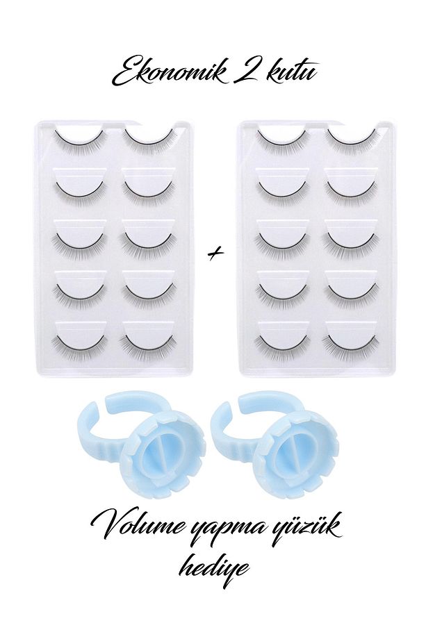 Ipek Kirpik Eğitim Kirpiği 20 Adet Manken Eğitim Kirpik - 1