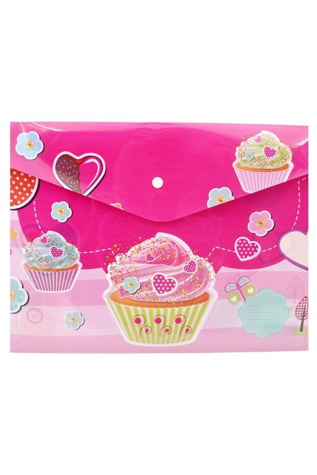 Printed Snap Fastener File Document Envelope Girl 3105 12 Pack