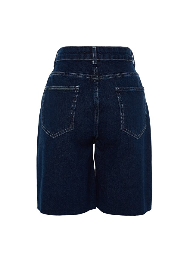 Koyu Mavi Denim Bermuda TWOSS23SR00094 - 7