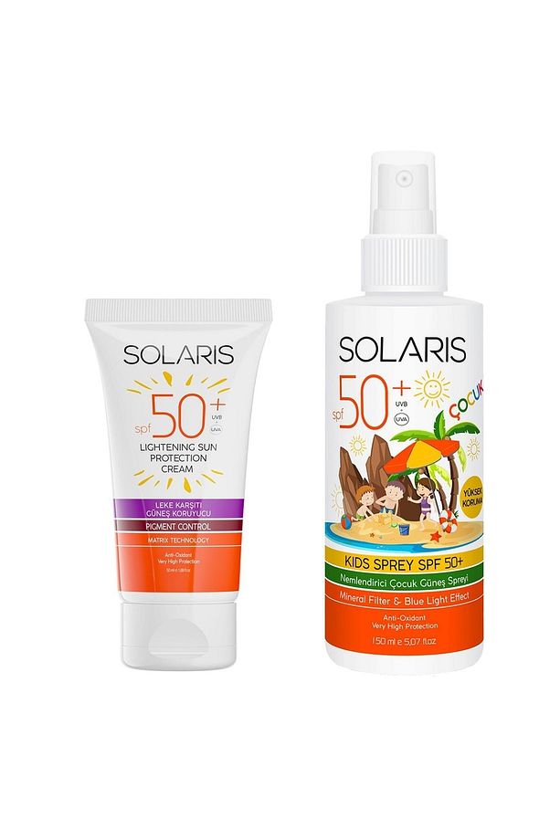 Güneş Kremi Leke Karşıtı Spf 50+ (50 Ml) Ve Çocuk Güneş Kremi Sprey Spf 50+ Yüksek Koruma (1 - 1