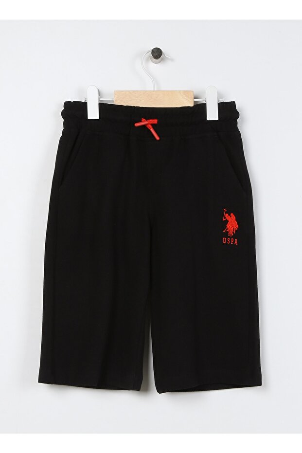 Tie Waist Standard Black Boy Shorts Gunderıy023