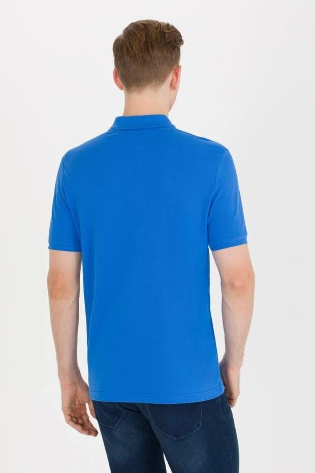 Ανδρικό μπλουζάκι Polo Neck Basic - 4
