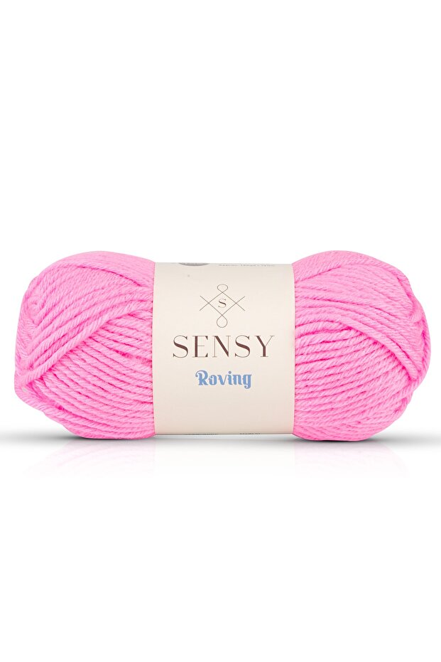 Premium Roving El Örgü Ipi Atkı Bere Ipi Kazak Panço Ip Hırka Ipi Pembe - 1