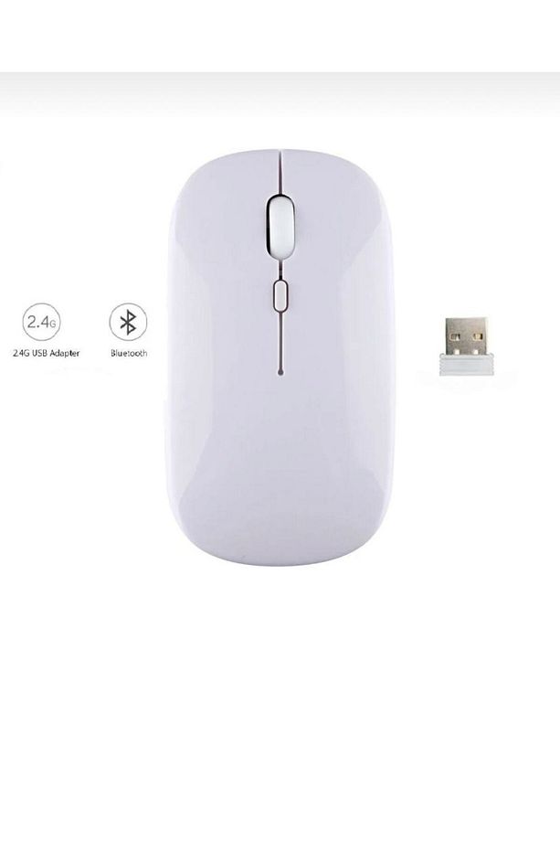 Apple Ipad Mini 2 3 4 Uyumlu Mouse Bluetooth Wireless Şarj Edilebilir Fare 2.4g - 1
