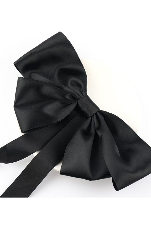 القوس المزدوج الحرير القوس الساتان مشبك التلقائي - 4