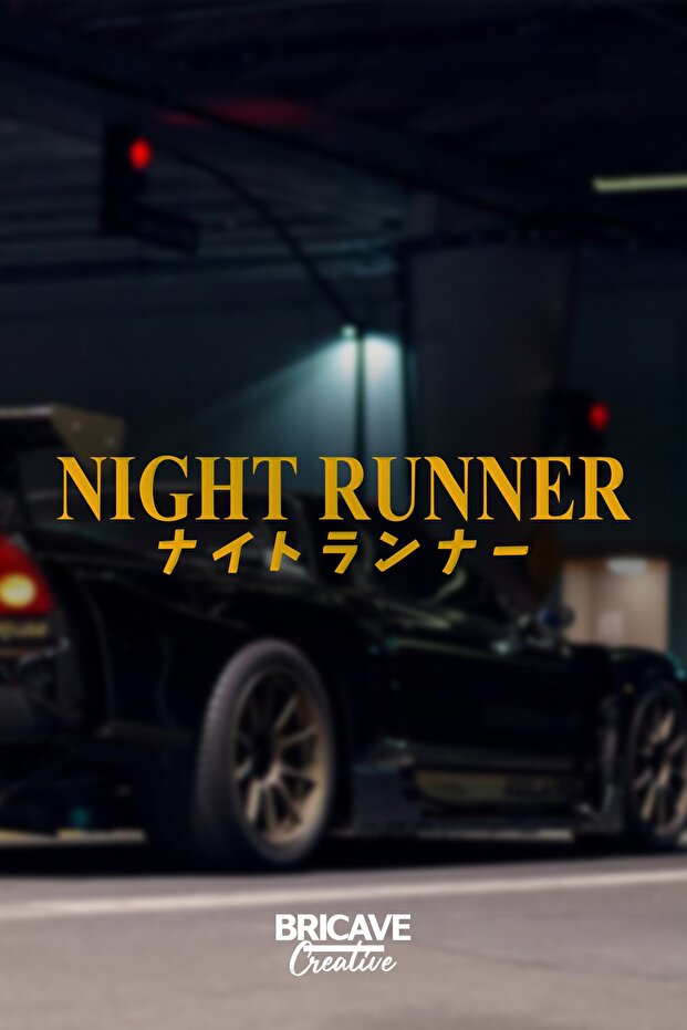 ملصق Night Runner Jdm للسيارة والدراجات النارية مقاس 50x10,35 سم