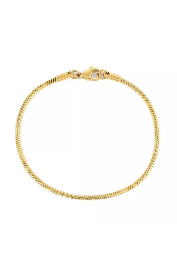 Stainless Steel Italian Snake Chain Unisex Bracelet 3 mm 17+5 cm Mt845