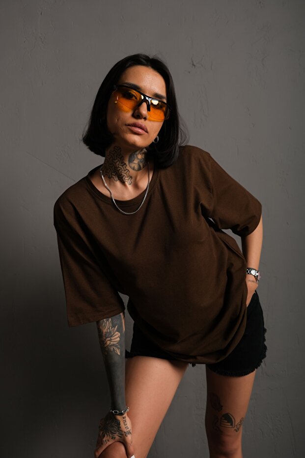 Ανδρικό μπλουζάκι Basic Solid Color Oversize Απλό μπλουζάκι - 3