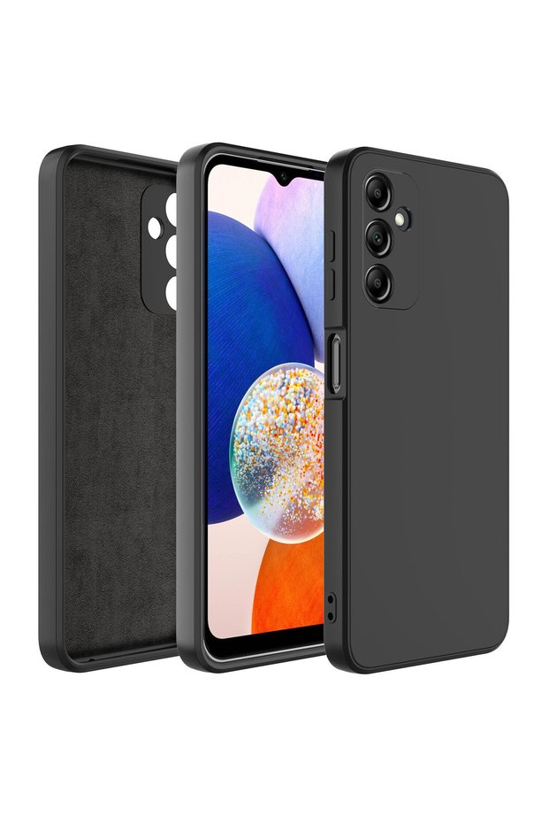 حافظة سيليكون سائلة من Velvet Launch مع واقي كاميرا متوافق مع هاتف Samsung Galaxy A14