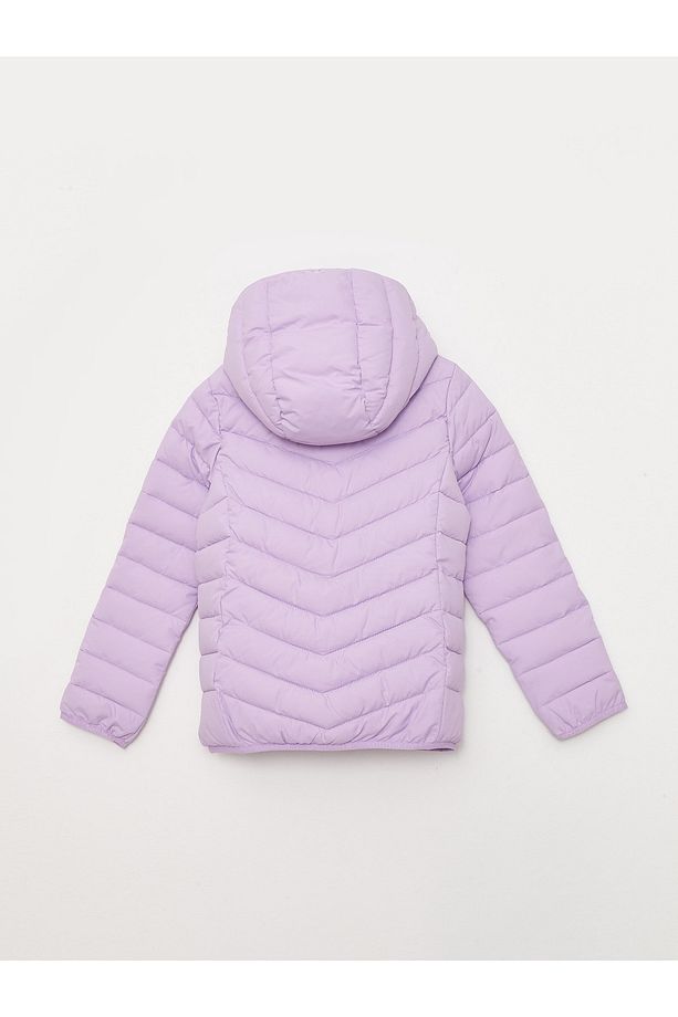 Kapüşonlu Basic Kız Çocuk Şişme Mont - 5