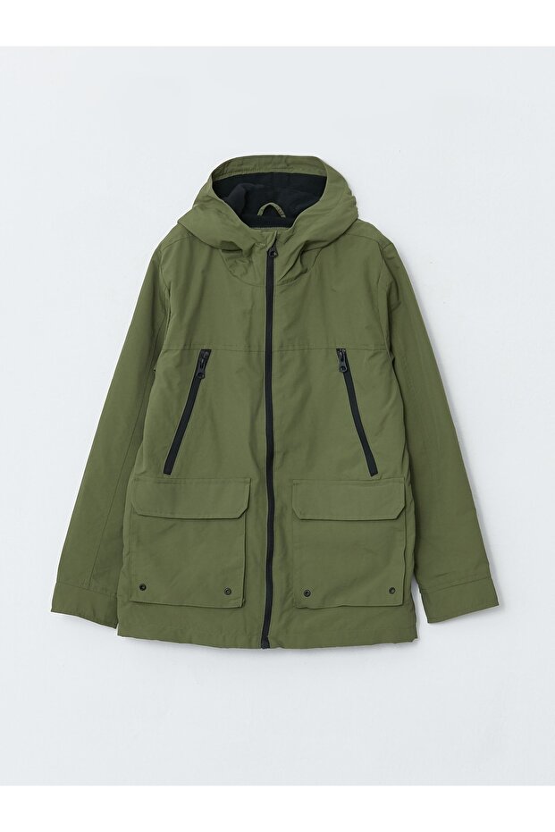 Kapüşonlu Basic Erkek Çocuk Mont - 1