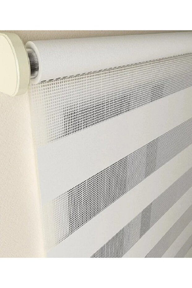 Beyaz Bambu Zebra Perde - 2