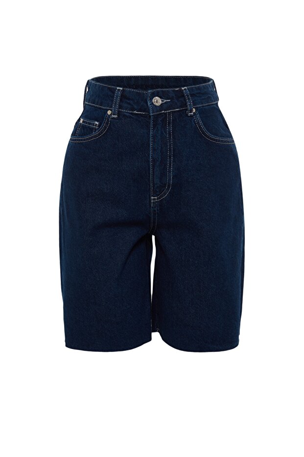 Koyu Mavi Denim Bermuda TWOSS23SR00094 - 6