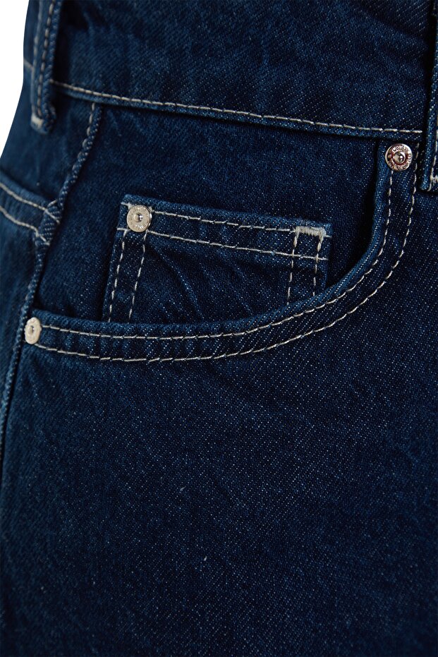 Koyu Mavi Denim Bermuda TWOSS23SR00094 - 8