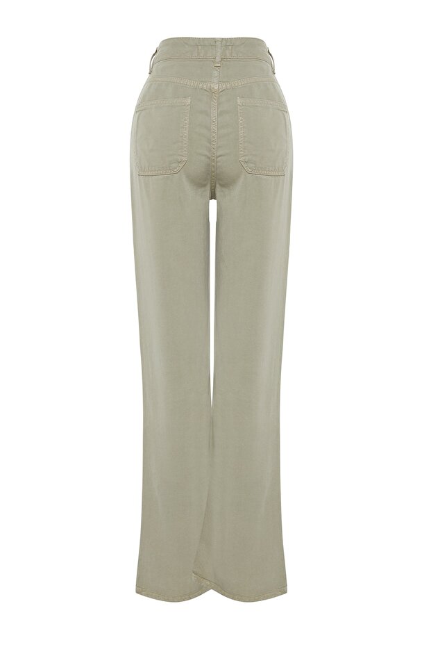 More Sustainable Mint %100 Tencel™ Düşük Bel Wide Leg Jeans TWOSS23JE00219 - 9