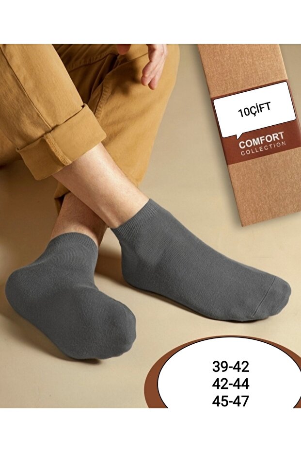 Smoked Booties Combed Cotton Socks 10 Pairs