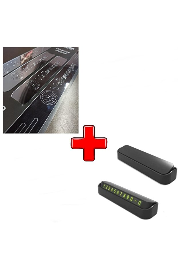 Door Sill and Covered Number Meter Compatible with Volkswagen Crafter (Parking Tel)
