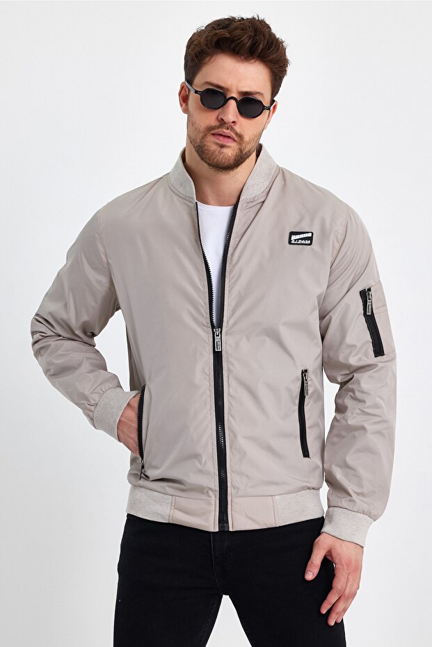 Men's Beige Transitional Jacket