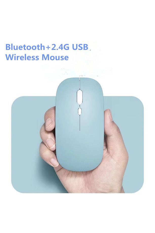 Macbook Şarj Edilebilir Sessiz Bilgisayar Ve Dizüstü Bilgisayar Kablosuz Bluetooth Mouse Fare - 1