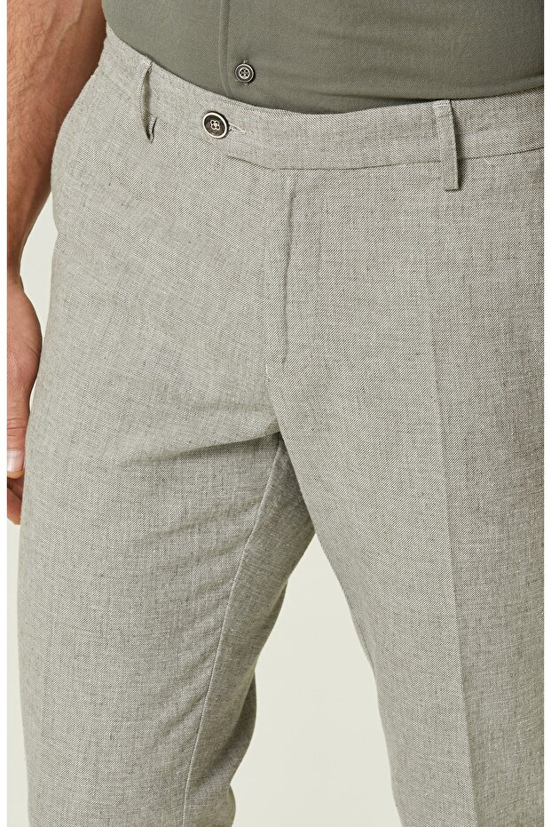 Haki Duble Paça Pantolon - 4