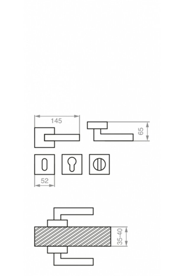 Kapı Kolu Urve Rozetli [ic Kapı Kolu-wc Kapı]kolu - 6