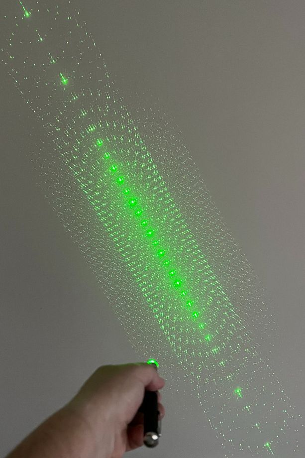 Green Pointer Lazer Güçlü Yeşil Gece Işığı Beş Modlu ( 5 Adet Başlık ) - 7