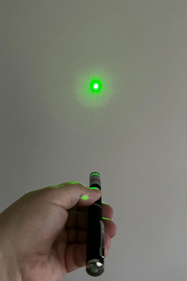 Green Pointer Lazer Güçlü Yeşil Gece Işığı Beş Modlu ( 5 Adet Başlık ) - 8