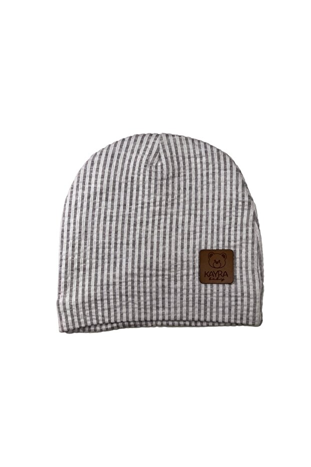 Double Layer Combed Cotton Jacquard Baby Kids Beanie (hidden Inseam)