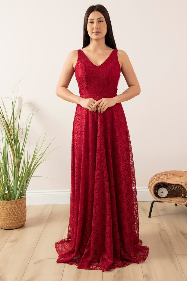 Adela 3885 Dantel Elbise - 2