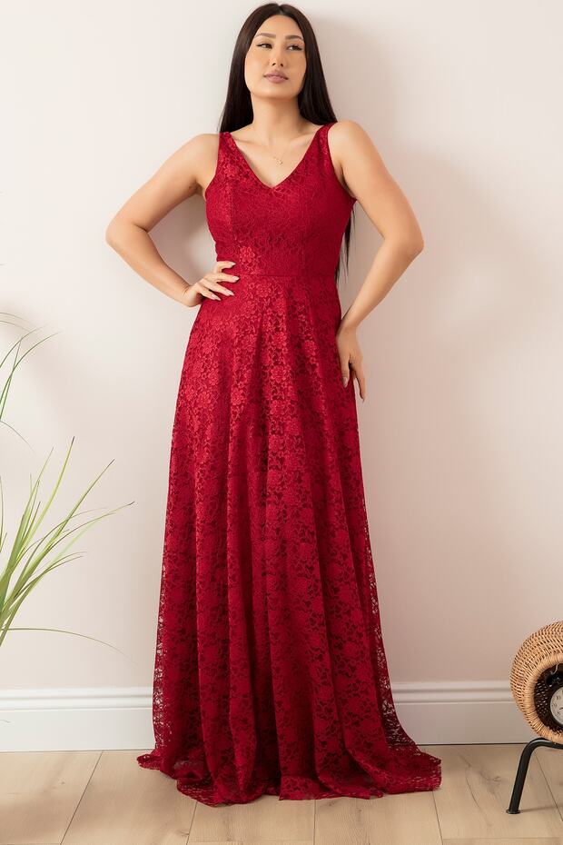 Adela 3885 Dantel Elbise - 3