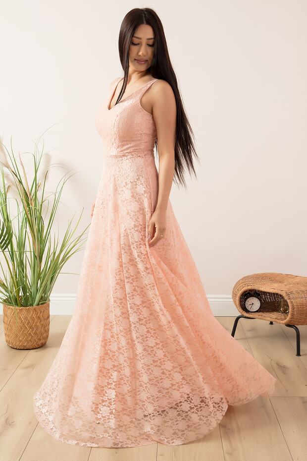 Adela 3885 Dantel Elbise - 1