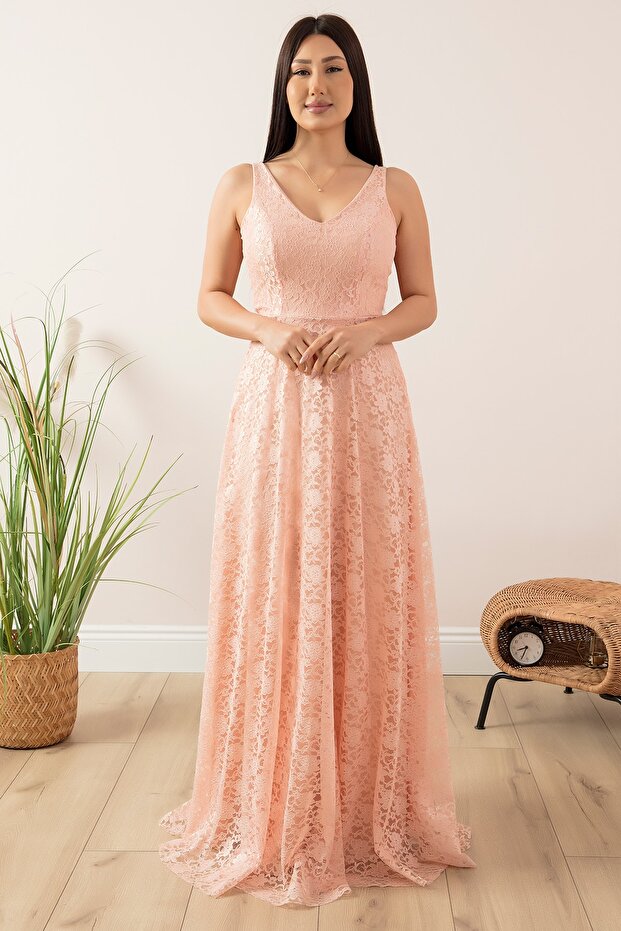 Adela 3885 Dantel Elbise - 2