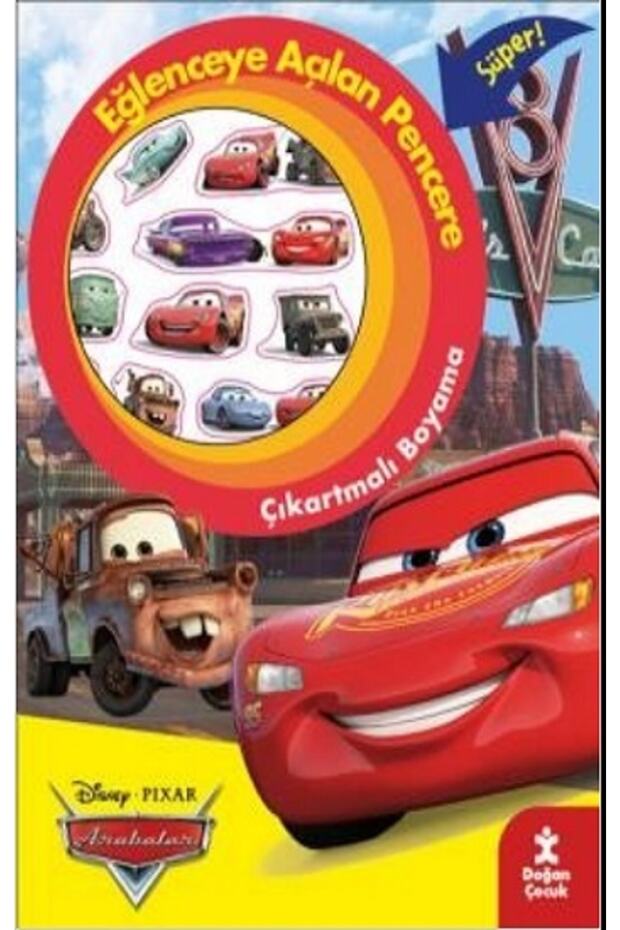 Disney pixar cars window opened to fun painting book with stickers