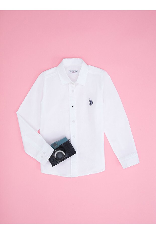 Plain White Girl's Shirt Gıps023y
