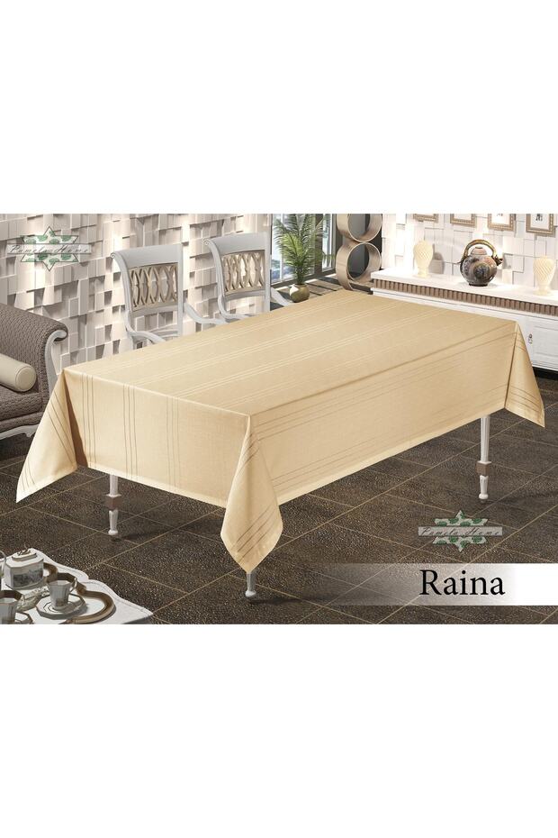 Linen Tablecloth Stylish Design Lacy Carefree 160x220