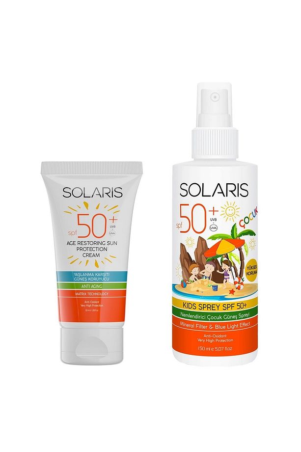 Tüm Ciltler Için Yaşlanma Karşıtı Güneş Kremi Spf 50 (50 ML) Ve Çocuk Güneş Kremi Sprey Spf 50 - 1