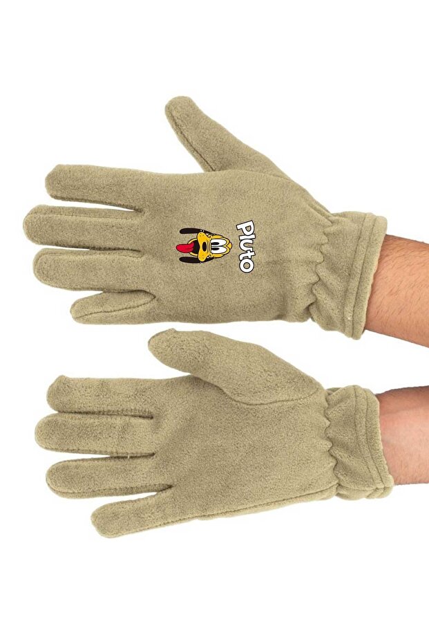 Pluto Patterned Winter Long Gloves - Bll3560 - 2