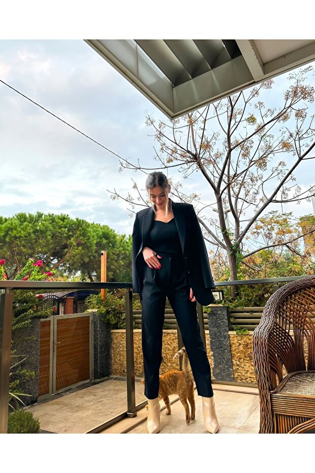 Oversıze Blazer Ceket-isveç - 4