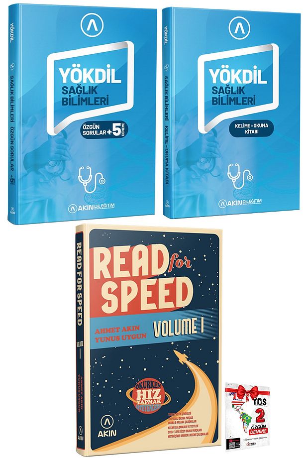 2023 Yökdil Sağlık Özgün Sorular+kelime Okuma Kitabı+read For Speed 1+2 Yds Deneme Hediye - 1