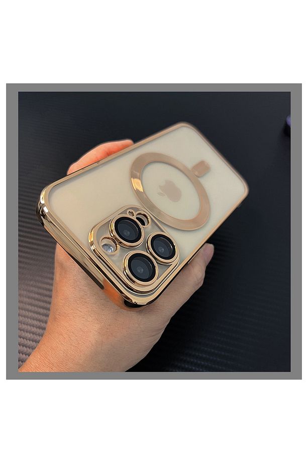 Iphone 14 Pro Max Kılıf Magsafe Şarj Özellikli Kamera Ve Lens Korumalı Esnek Silikon Dempre Case - 1