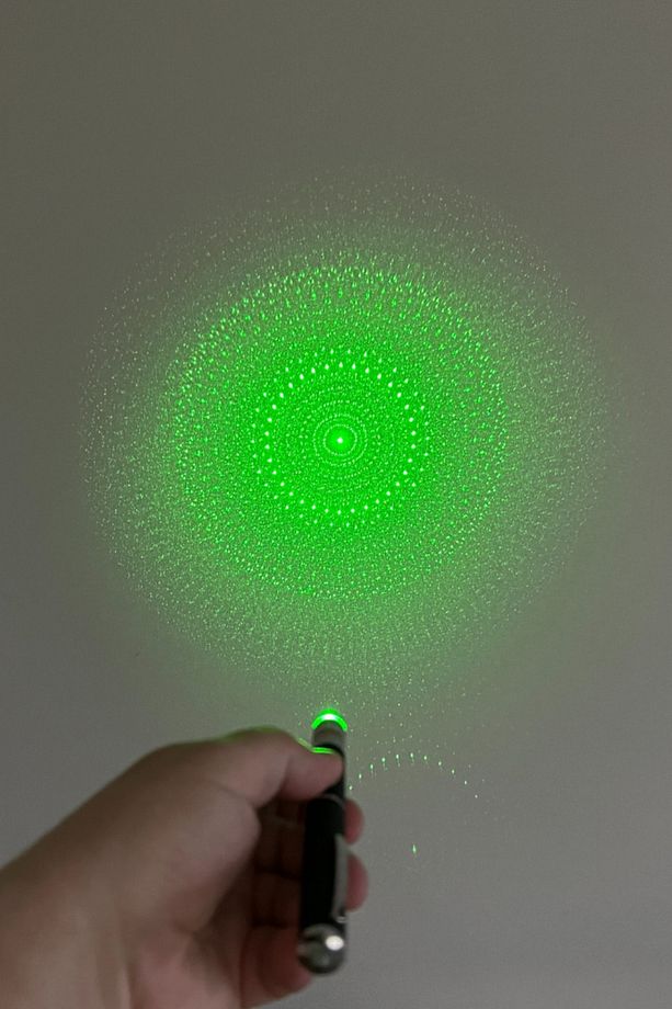Green Pointer Lazer Güçlü Yeşil Gece Işığı Beş Modlu ( 5 Adet Başlık ) - 6