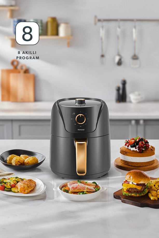 Airfryday 2505h 8 Farklı Programlı, Yağsız fritöz 4,3 Litre Airfryer - 1