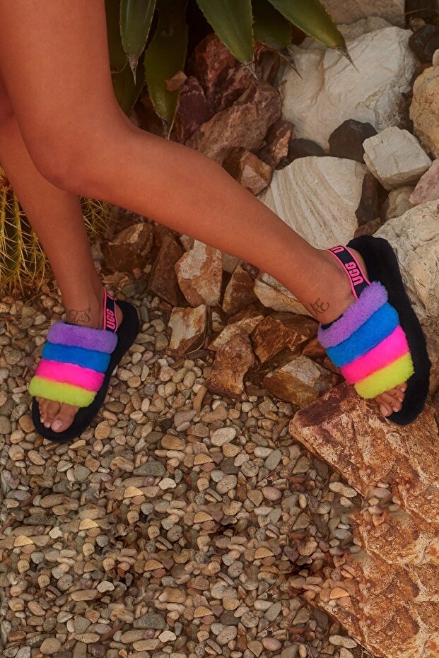 Kadın Black / Taffy Pınk Multı Terlik - 4