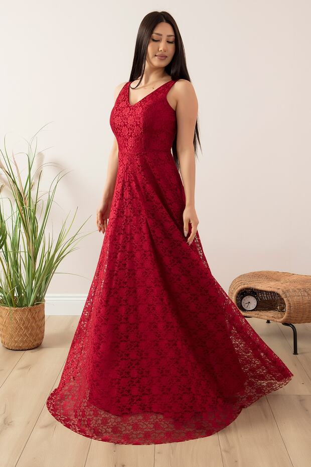 Adela 3885 Dantel Elbise - 1