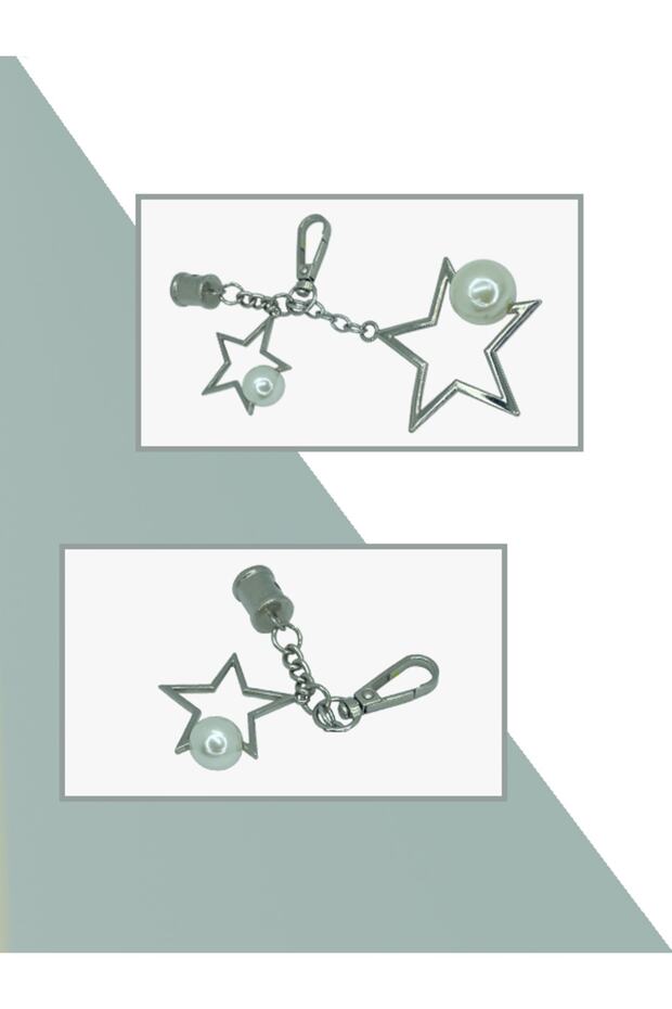 Star Bag Ornament with Pearls Silver Set of 100