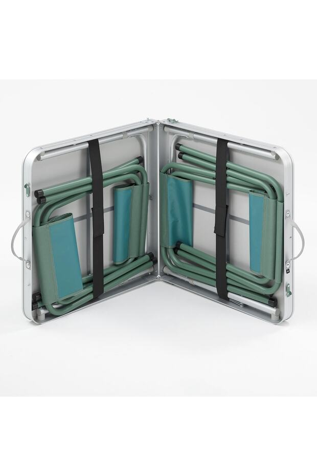 Quechua Katlanır Kamp Masası - 4 Tabureli - 4 / 6 Kişilik - 4